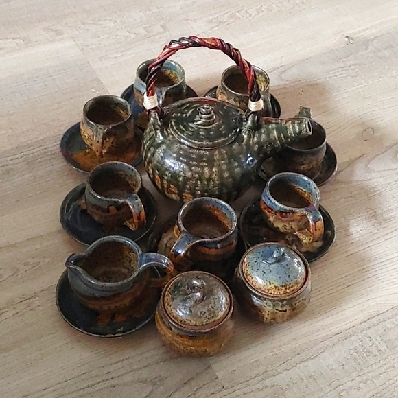 Vintage Asian ceramic 11 pc tea set - Picture 1 of 5